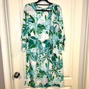 Entro Floral Green Kimono